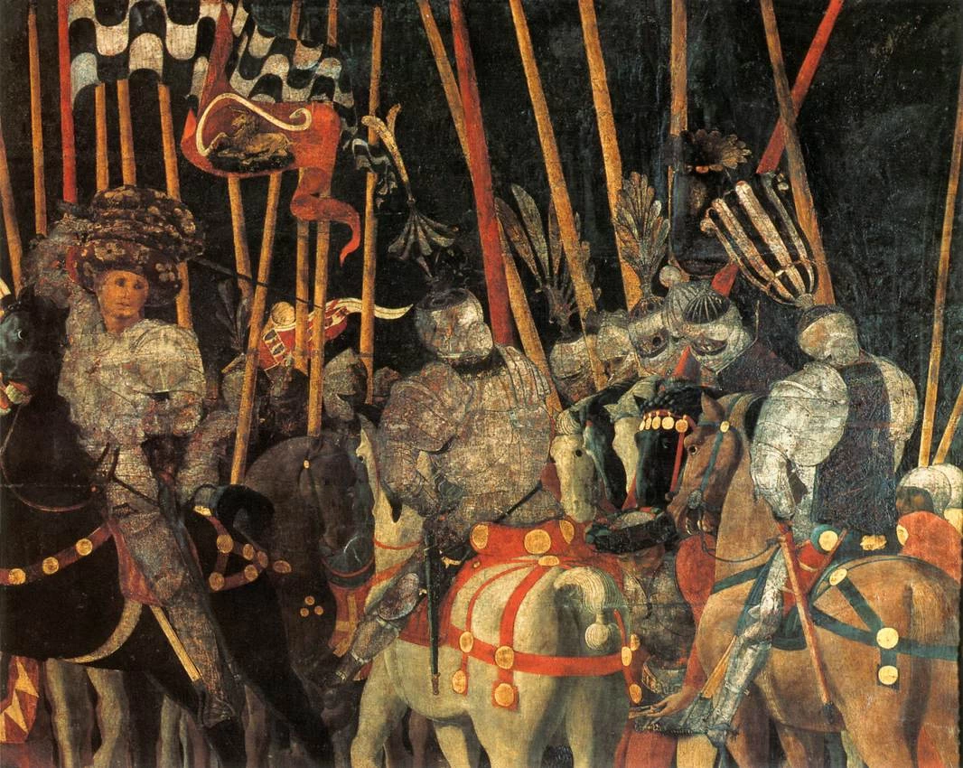Micheletto da Cotignola Si impegna in battaglia - Louvre, Parigi, dettaglio